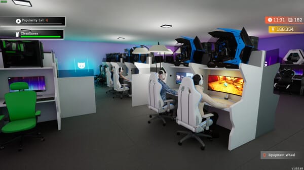 Gaming Cafe Simulator free download gameplay screenshot - high quality gaming experience