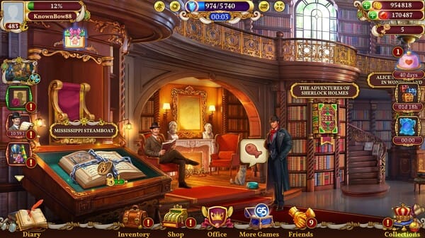 Sherlock: Hidden Object & Match-3 Mystery free download gameplay screenshot - high quality gaming experience
