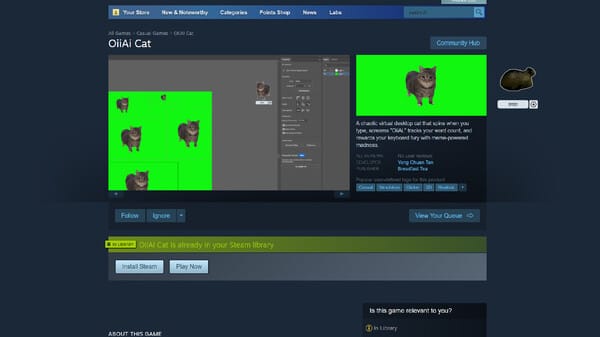 OiiAi Cat free download gameplay screenshot - high quality gaming experience