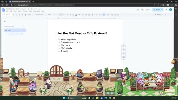 Not Monday Cafe free download gameplay screenshot - high quality gaming experience