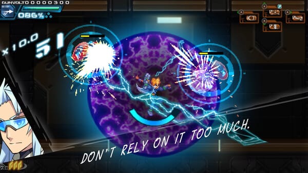 Azure Striker Gunvolt Trilogy Enhanced free download gameplay screenshot - high quality gaming experience