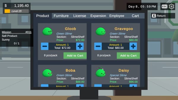 Slime Store Simulator free download gameplay screenshot - high quality gaming experience