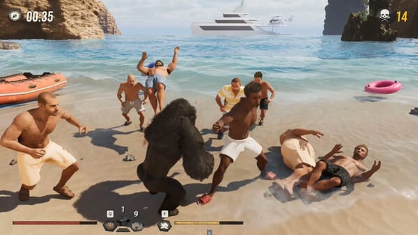 Gorilla Vs 100 Men free download gameplay screenshot - high quality gaming experience