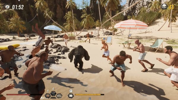 Gorilla Vs 100 Men free download gameplay screenshot - high quality gaming experience