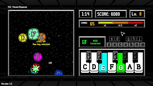 Musical Meteors free download gameplay screenshot - high quality gaming experience